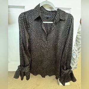 Banana Republic Black and Tan Speckled Button Down Dillon Shirt